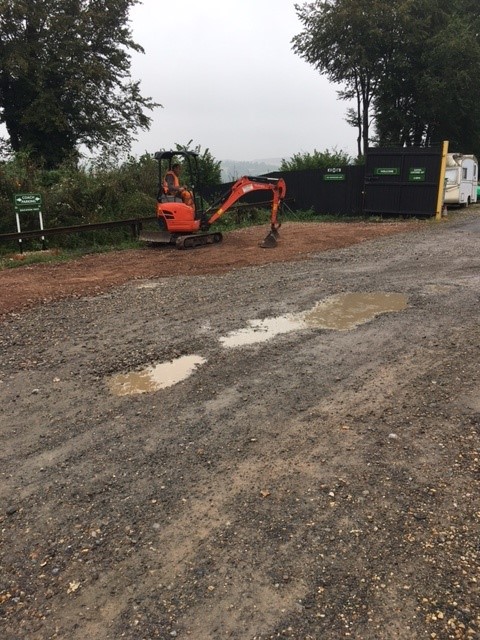 Blog - Autumn Update - Building Department 9 Laying new surface Ropley car park entrance