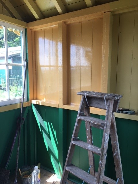 Building department - August blog 7 Burnham box interior re paint