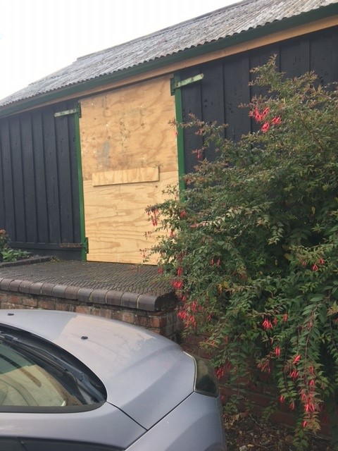 Building department - October update 2 Medstead Goods Shed door replacement 1