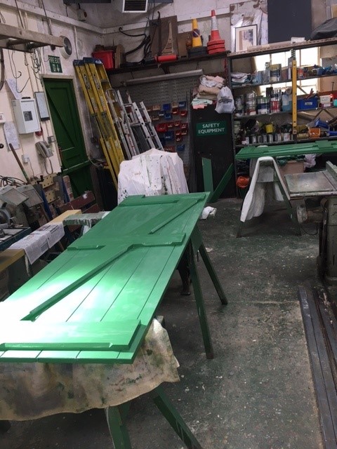 Building department - October update 7 New doors for Goods Shed at Medstead 1