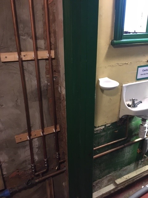 February update from the Buildings Group 7 New pipework at Ropley