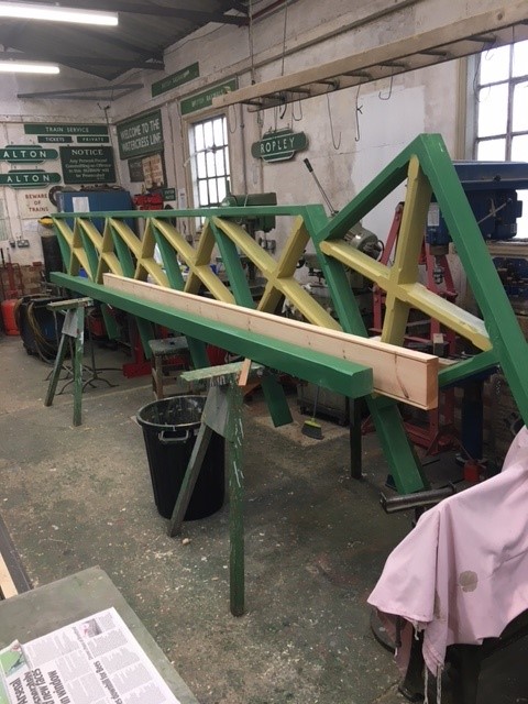 The Shovel Has Landed 3 Ropley footbridge ballustrade progress