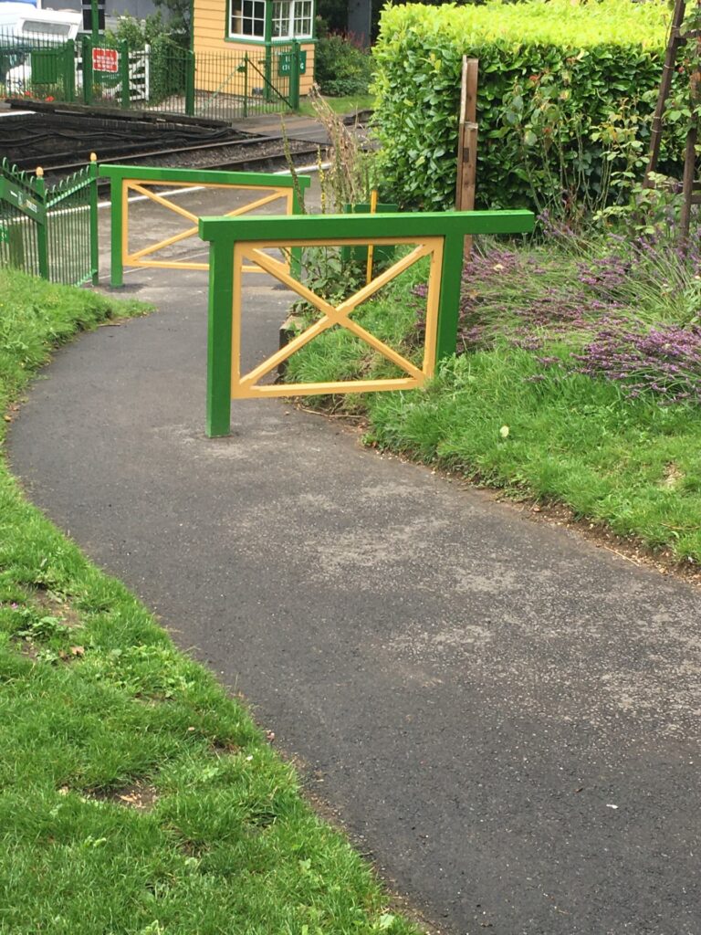 August - Busy Times in the Buildings Department 7 Ropley new barriers from orchard view 1