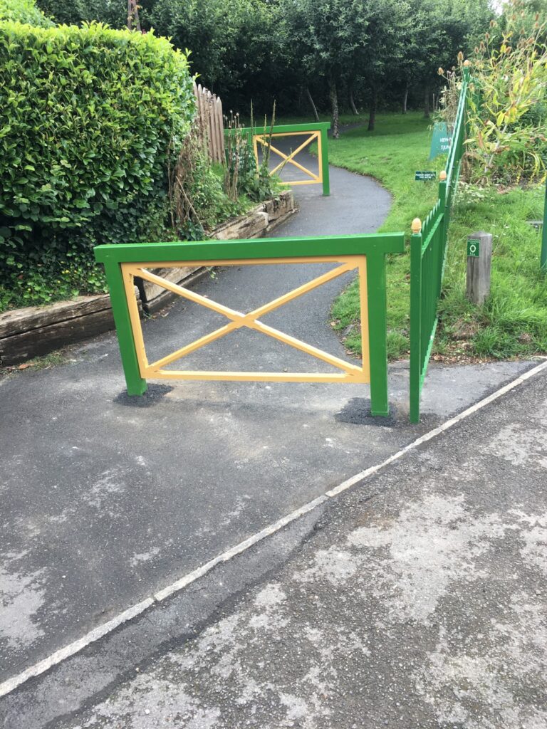 August - Busy Times in the Buildings Department 8 Ropley new barriers from platform view