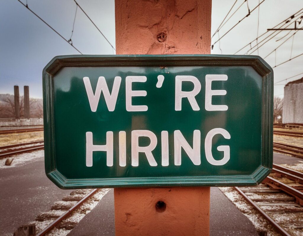 We're hiring sign