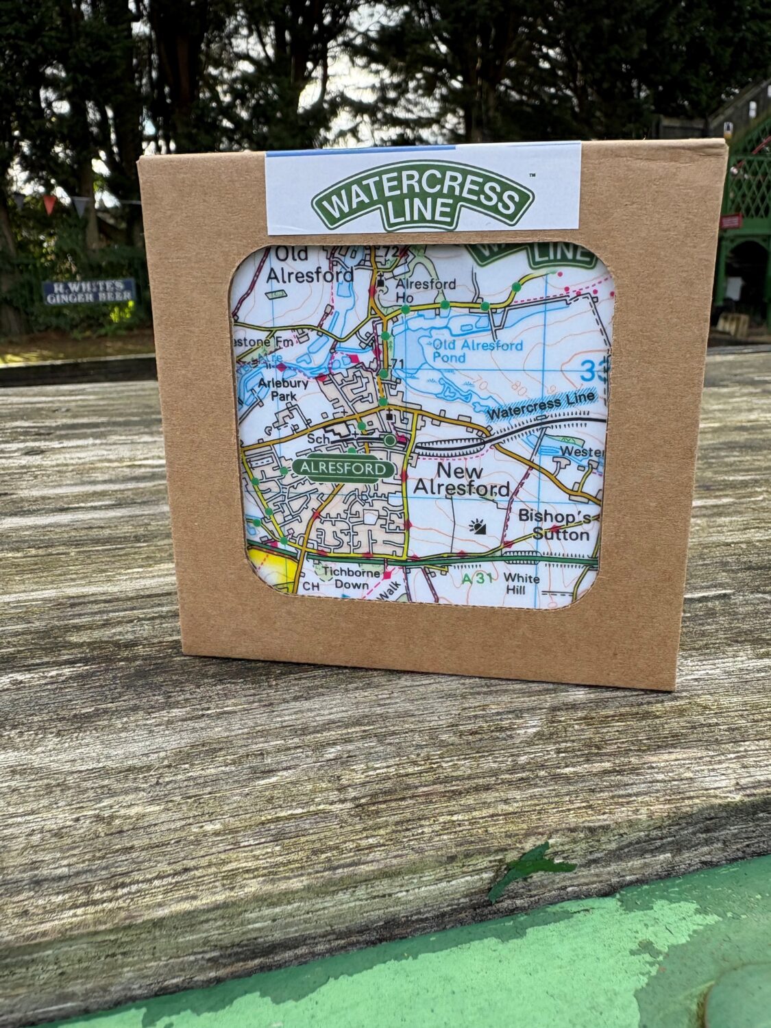 Alresford Gift Shop 8 OS Map Coasters Front