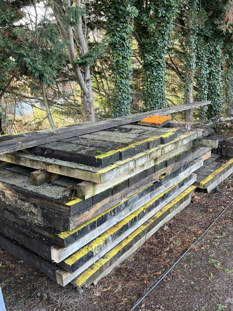Building Blog - February Update 5 Crosssing boards stored