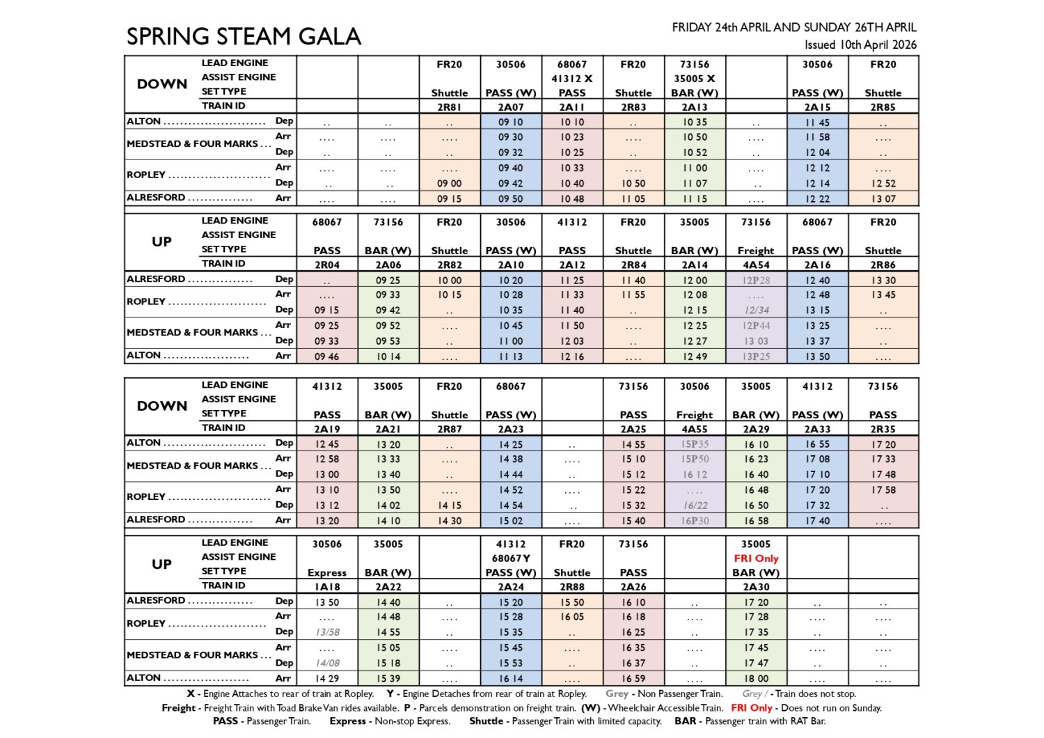 Spring Gala 2026 PTT.xlsx FridaySunday PTT page 0001