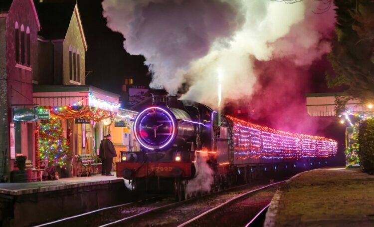 Steam Illuminations at The Watercress Line